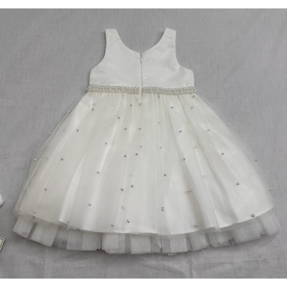Child's formal dress Couture Princess Sz 3T White with beads/rinestones - Picture 4 of 16